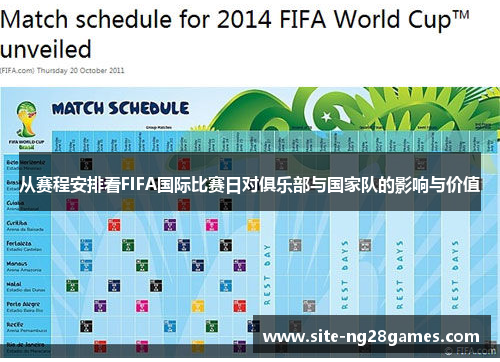 从赛程安排看FIFA国际比赛日对俱乐部与国家队的影响与价值